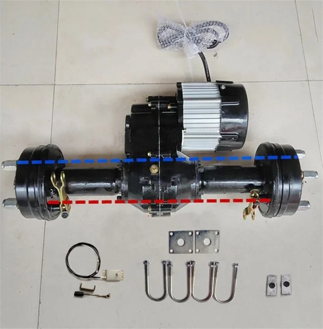 Electric tricycle four wheel car utv atv 800w 1200w 1500w 2000w hub motor rear differential axle