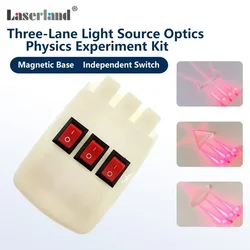 Physics Optical Optics Experiment Kit Linear Light Reflector Refraction Prism Convex Lens Concave Mirror for Student Science Lab