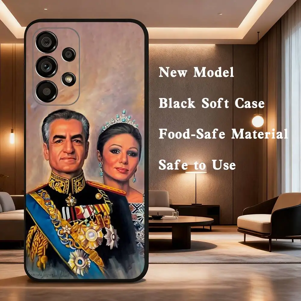 โมฮัมหมัด เรซ่า ปาลลาวีอิหร่านเคสโทรศัพท์สำหรับซัมซุงกาแล็คซี่ A73,31,32,72,41,53,52,71,22,5G,หมายเหตุ,J7,8,9 ปกนุ่มสีดำ