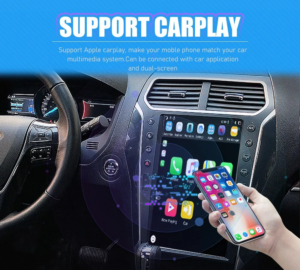 Radio multimedia para coche con GPS y navegación estéreo para Ford Explorer 2011-2019, unidad principal Android para Ford Explorer.