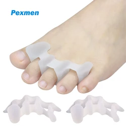 Pexmen 2Pcs Soft Gel Toe Separator Toe Spacers Straightener Bunion Corrector Restore Toes to Their Original Shape Foot Care Tool