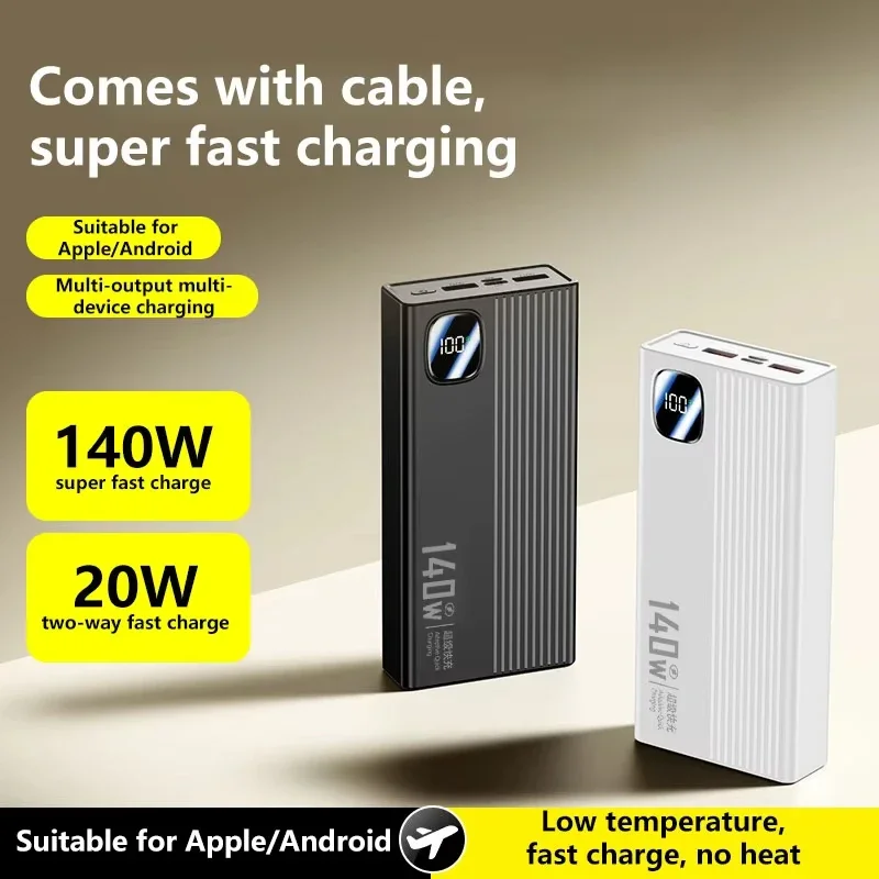 Lenovo ThinkPlus 140W 500000mAh Ultra Capacity Jump Starter Super Fast Charging 4 In1 Cables Portable Battery Charger New 2027