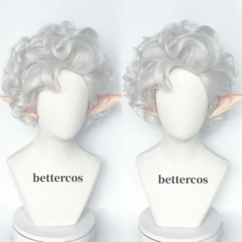 Astarion Cosplay Wig Vampire Cosplay Wig Silver White Hair Heat Resistant Synthetic Hair Wigs