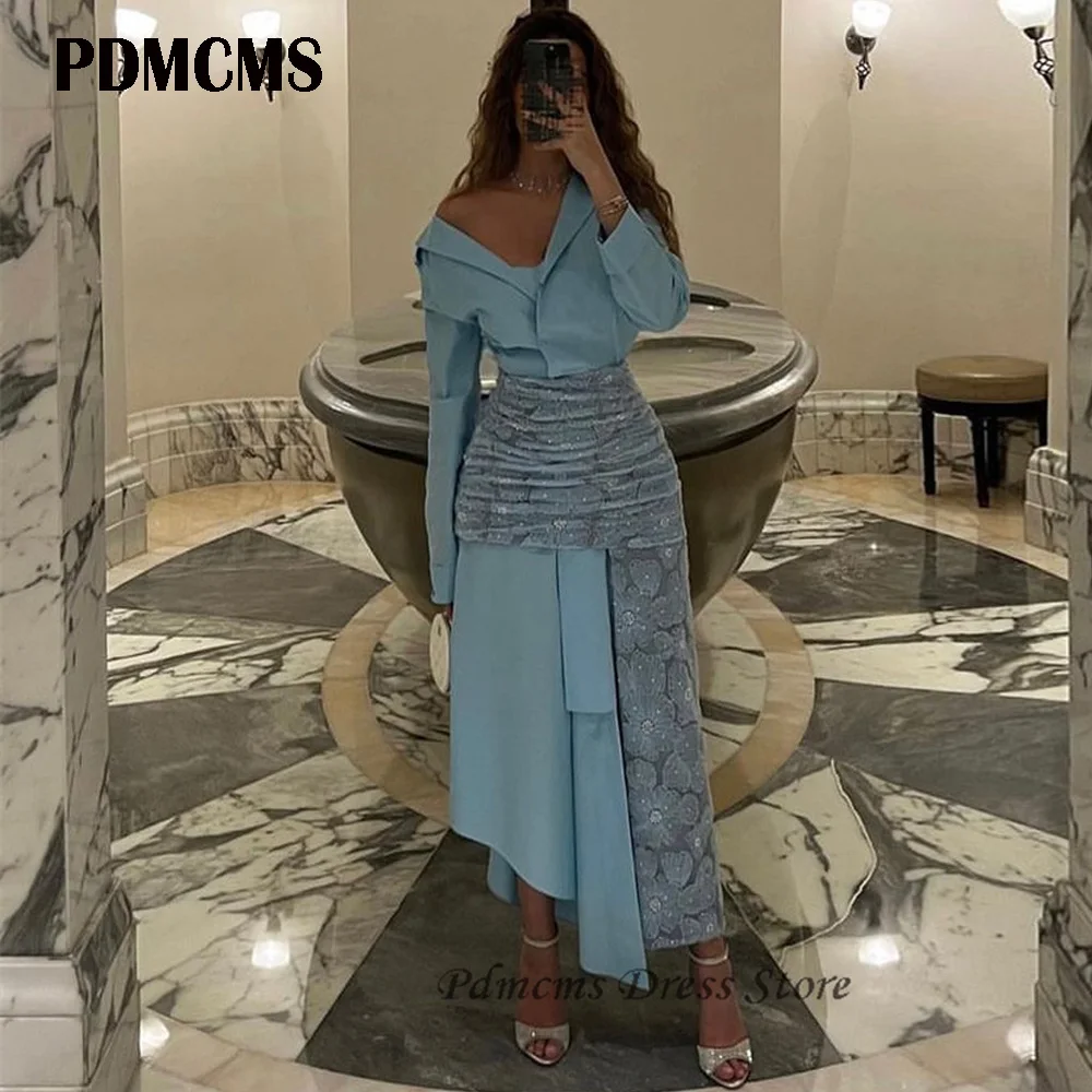 Prom Dresses Fashion One Shoulder Sheath Party Dress Flower Taffeta Occasion Evening Gown vestidos longos para eventos especiais