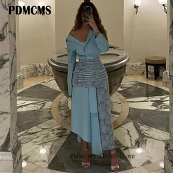 Prom Dresses Fashion One Shoulder Sheath Party Dress Flower Taffeta Occasion Evening Gown vestidos longos para eventos especiais