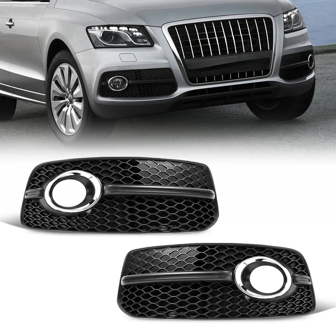 

8R0807681E 8R0807682E Решетка противотуманных фар для Audi Q5 Sport 2009-2012, передний бампер, противотуманная фара, спортивные автомобильные аксессуары Venison
