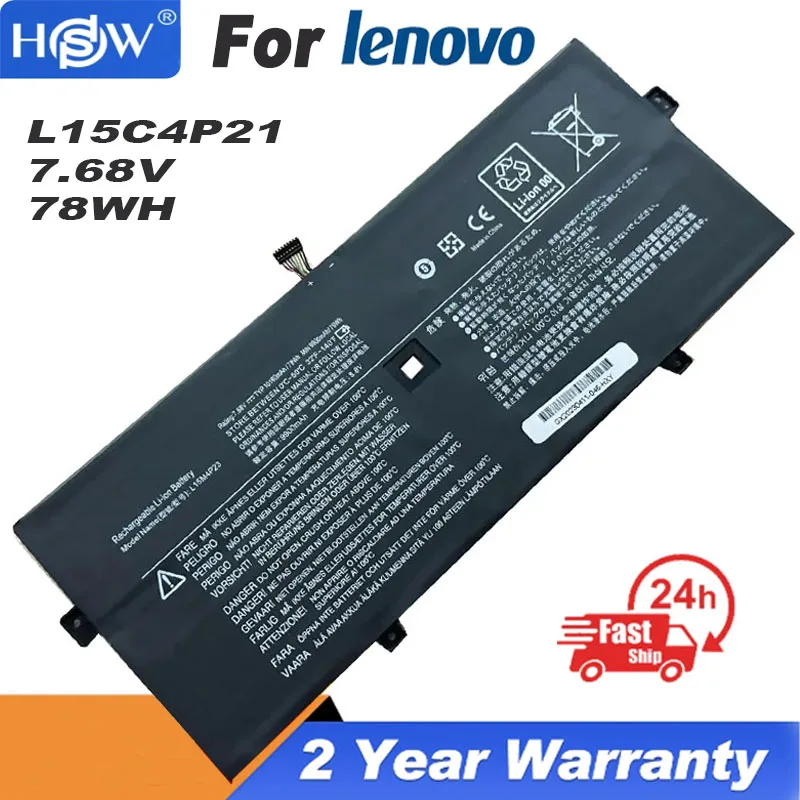 

New L15M4P23 Laptop Battery for Lenovo Yoga 5 Pro Yoga 910 910-13IKB L15C4P22 7.68V 78WH