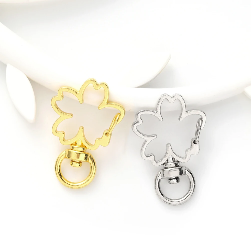 

20 Pcs Cherry Blossom Keychain DIY Pendants Hanging Keychains Buckle Decoration