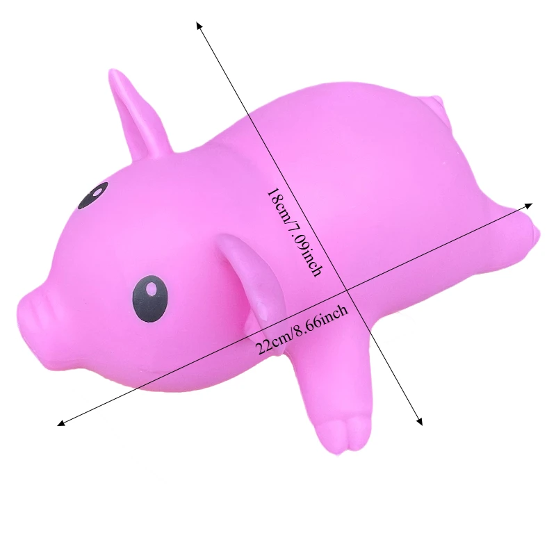 Kawaii Jumbo Pink Pig Stress Ball Squishy Toy Stretchable Pink Piglet Venting Fidget Toy Cute Pet Fidget Toy Gifts for Friends
