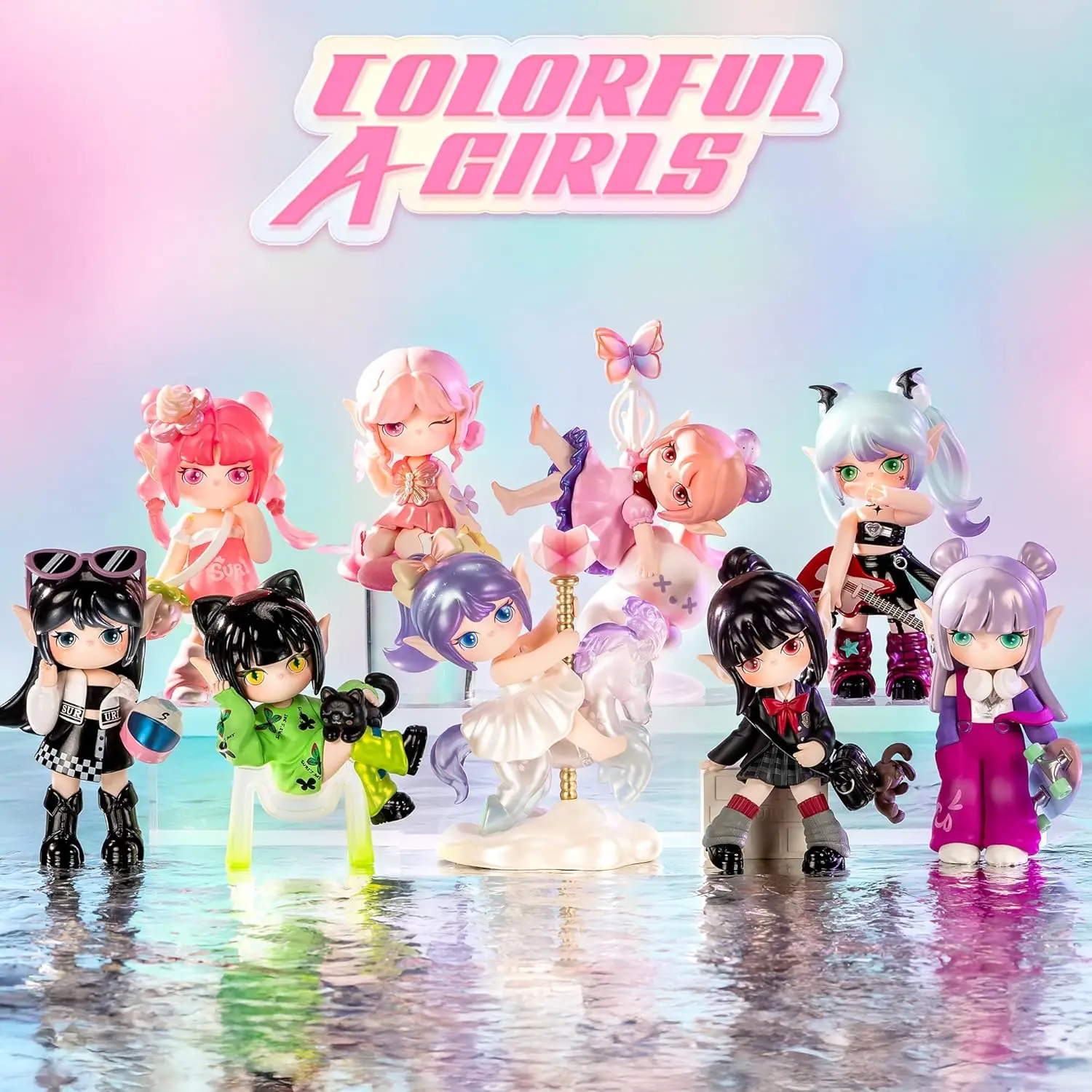 ユニークなカラフルフィギュア Robotime Rolife Suri カラフルなガールズシリーズ ブラインドボックス