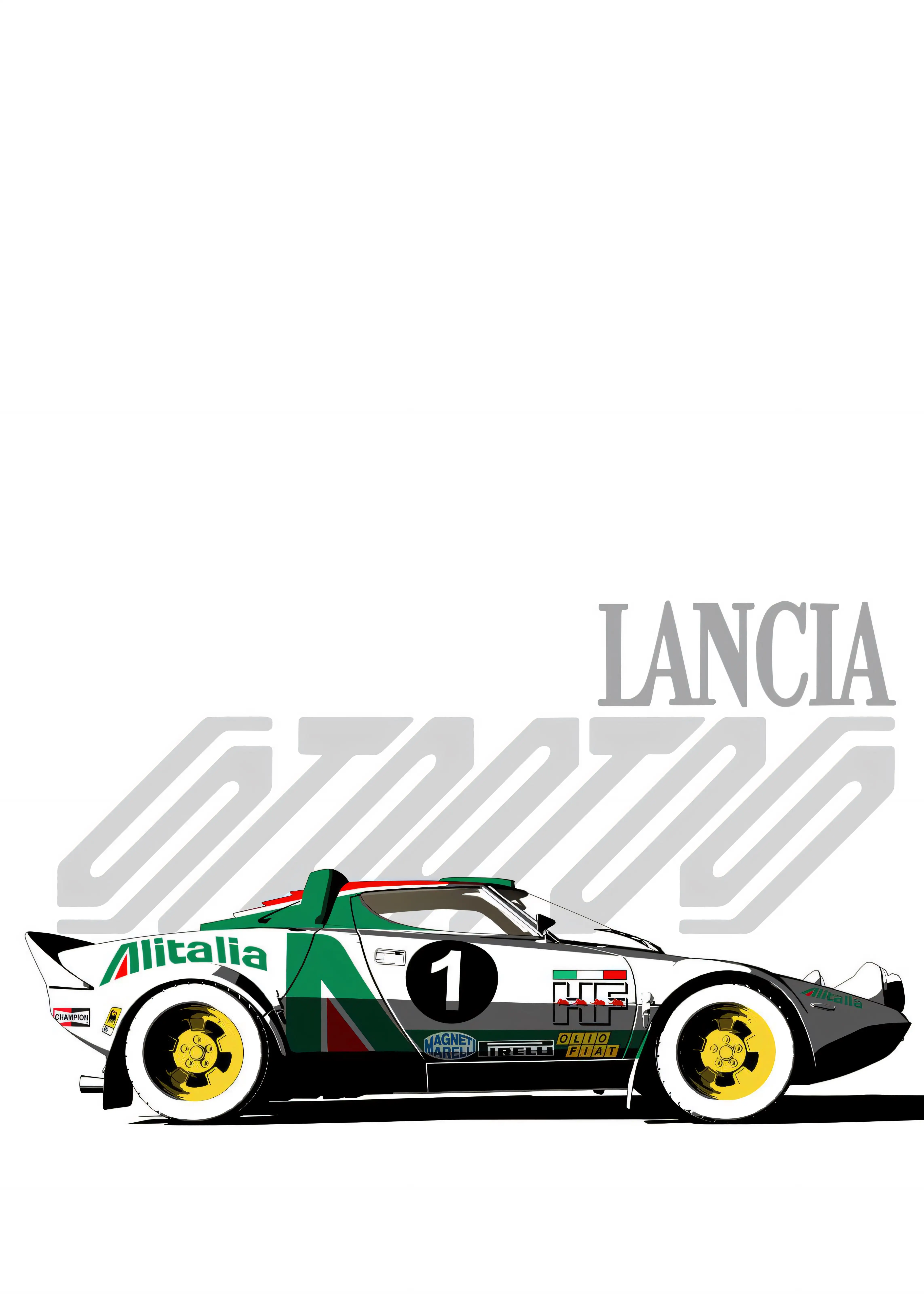 Lancia stratos alitalia carro de corrida metal estanho cartaz vintage alumínio arte da parede decoração