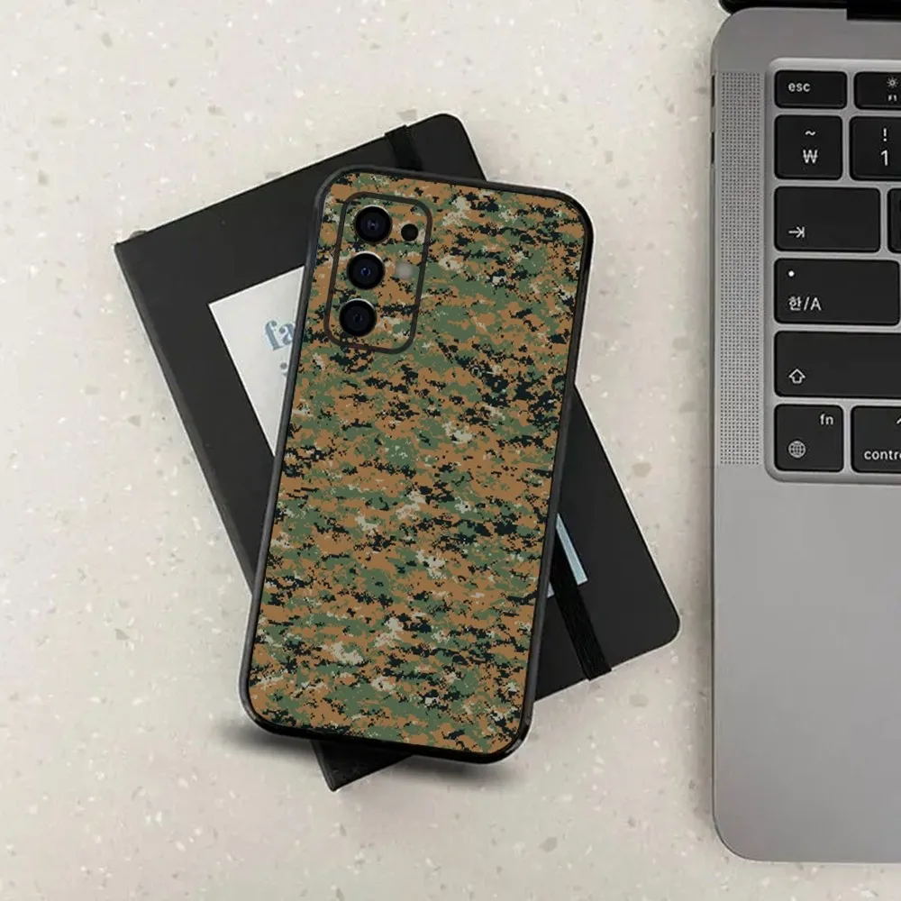 Camouflage Military Phone Case For Samsung S24,S21,S22,S23,S30,Ultra,S20,Plus,Fe,Lite,Note,10,9,5G Black Soft Cover