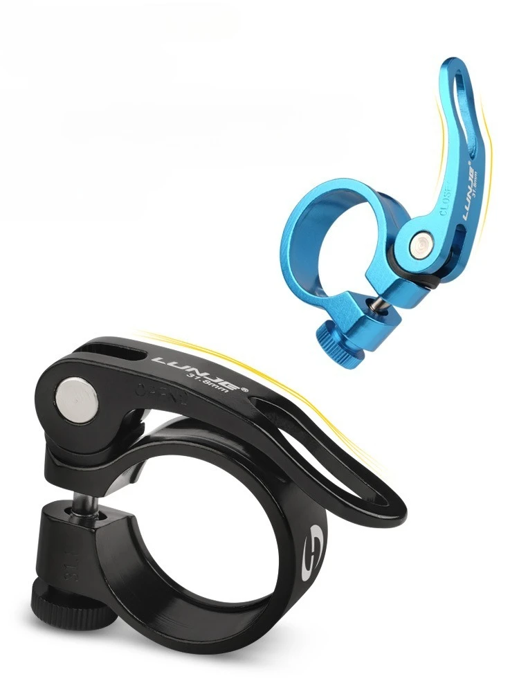 1PC MTB 자전거 시트 포스트 클램프 빠른 릴리스 초경량 알루미늄 합금 자전거 시트 포스트 마운트 31.8mm 34.9mm 사이클링 액세서리