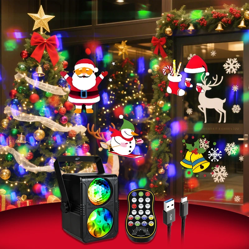 

LED Christmas Pattern Projection Light Halloween Party Holiday Decor Kids Living Room Home Lighting Decor