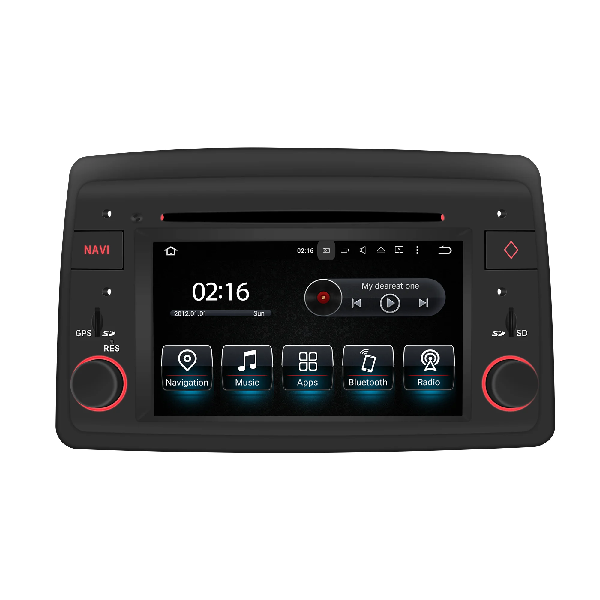 Android 14 car stereo fit for Fiat Panda 2003-2012 7 inch touch screen display navigation head uniy WiFi FM RDS Bluetooth/USB