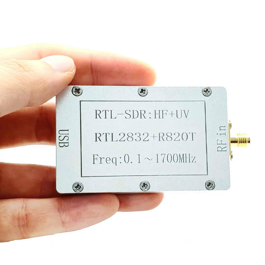 100kHz-1.7GHz Software Defined Radio Aluminum Alloy Full Band For RTL For AM For FM SSB Ham Aviation Tool