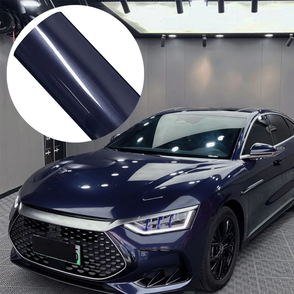 Imperial Blue PVC Car Vinyl Wrap Film with PET Release Liner Air‑Channel Bubble Free Self‑Adhesive Color Change Decal Sticker