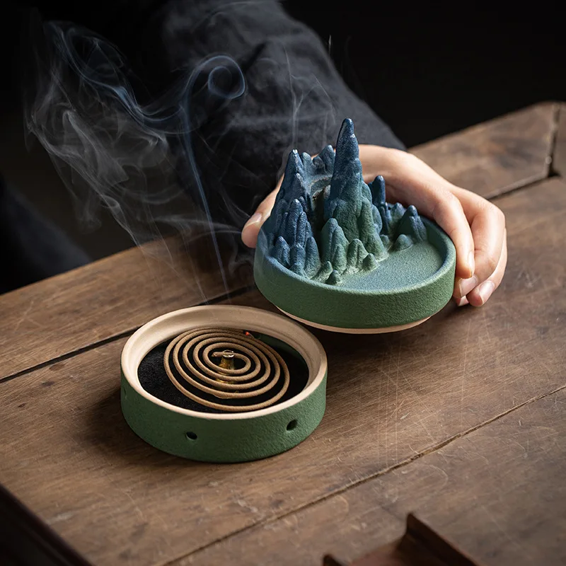 Ceramics Thousands of Miles of Rivers and Mountains Aromatherapy Furnace High Mountain Flowing Water Backflow Incense Burner