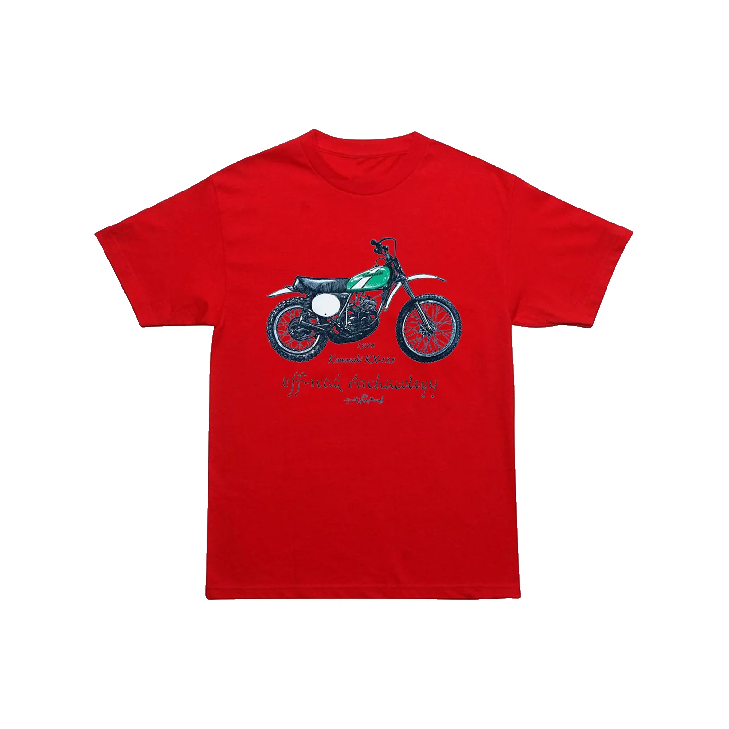 

Vintage 1974 Kawasaki KX – 125 T-Shirt New Outdoor Cycling Summer Classic Tee Adults Loose Exercise Off-road Motorcycle Jersey