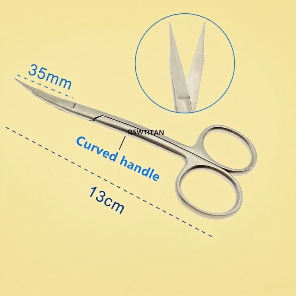QSWTITAN acier inoxydable Wow bec ciseaux Septum Nasal poignée en or oiseau bec ciseaux chirurgie plastique ciseaux