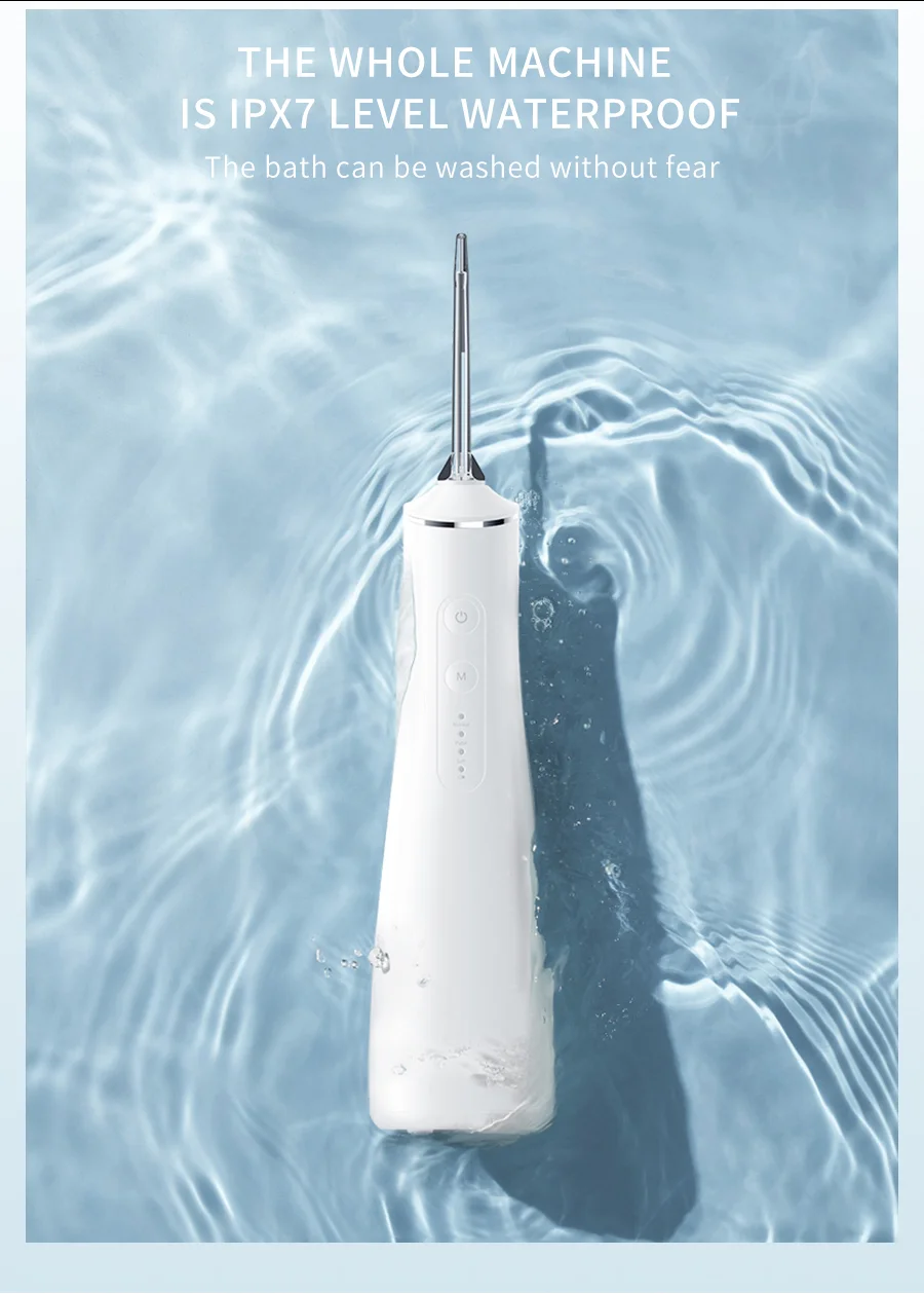 Portable Wireless Oral Irrigator Tooth Cleaning Jet Water Flosser for Travel