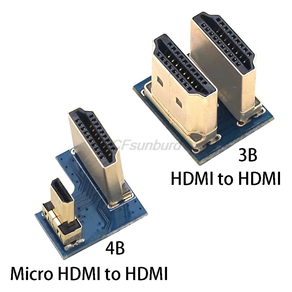 CFsunbird 1080P HDMI to Micro HDMI Converter Male to Male Adapter for Raspberry Pi 3/4 HDMI LCD Touchscreen Display RPI131