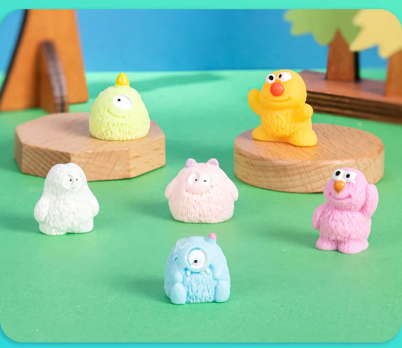 Cute and Healing Little Monster Computer Desk Mini Ornament