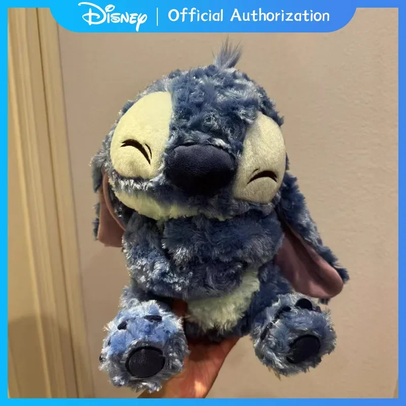 28CM New Disney Lilo & Stitch Curly Hair Plush Toy Cute Cartoon Bear Stuffed Doll Anime Pillow Souvenir Kawaii Birthday Gift