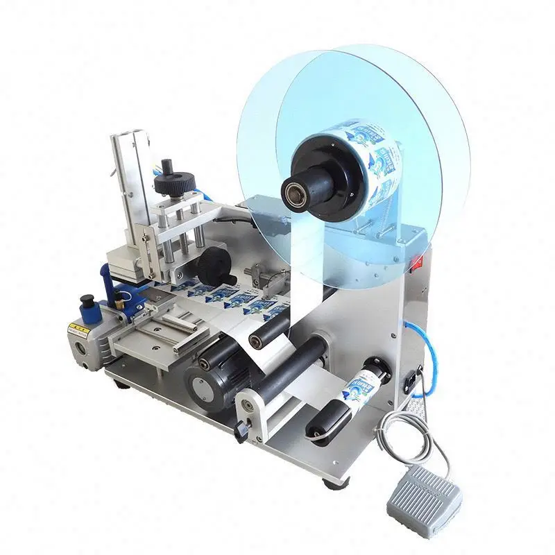 MT-60 Semi-Automatic Labeling Machine Table-Top Electric Manual Square Bottle Labeling Sticker Labeling Machine With Vacuum Pump