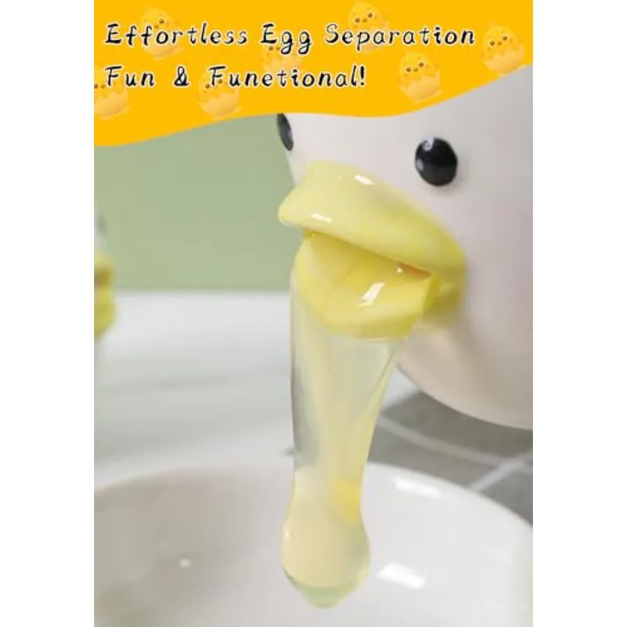 2個パック キュートなセラミック製卵分離器 キッチン用 楽しい小さなひよこデザイン 卵黄と卵白を簡単に分離 コンパクトで効率的