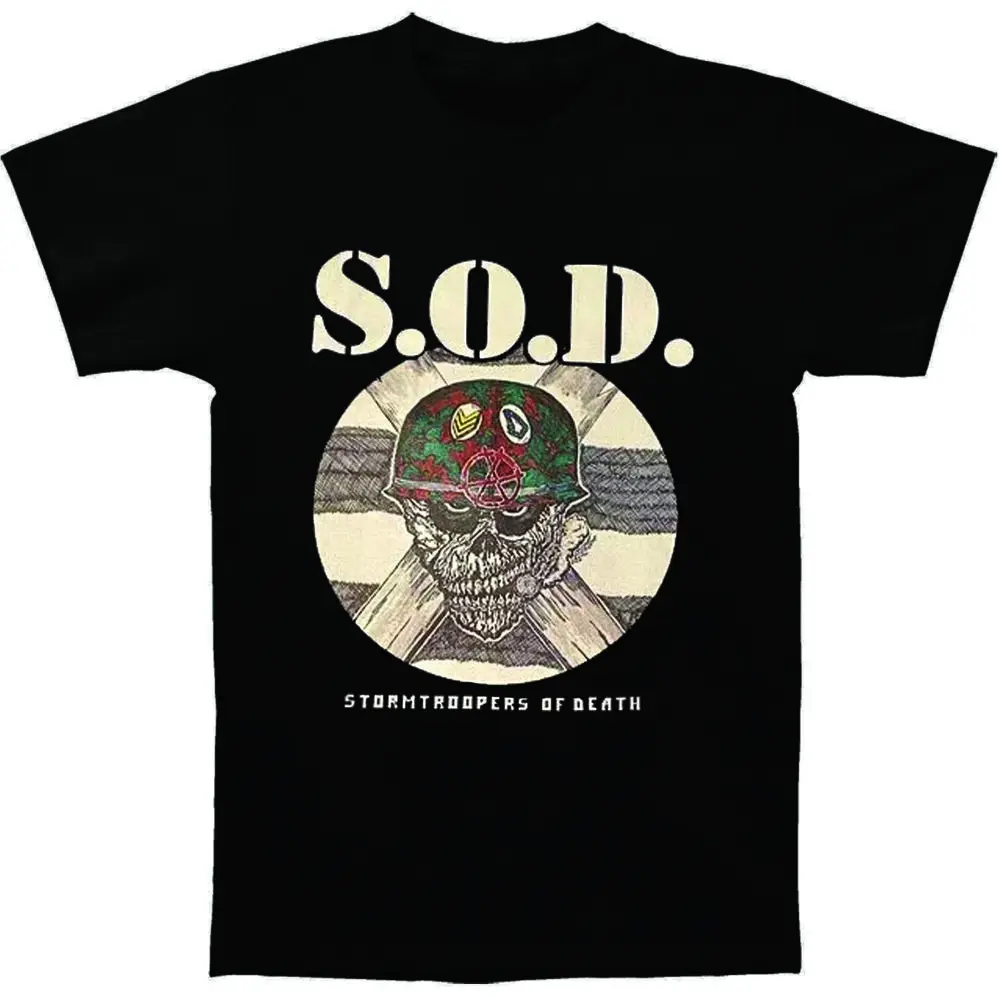 Vtg S.O.D. - Stormtroopers Of Death Band Cotton Black Unisex Shirt