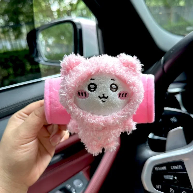 Cartoon Cute Chiikawa Usagi Hachiware Car Armrest Protection Pulling Gloves Safety Insertion Buckle Decorative Hook Supplies