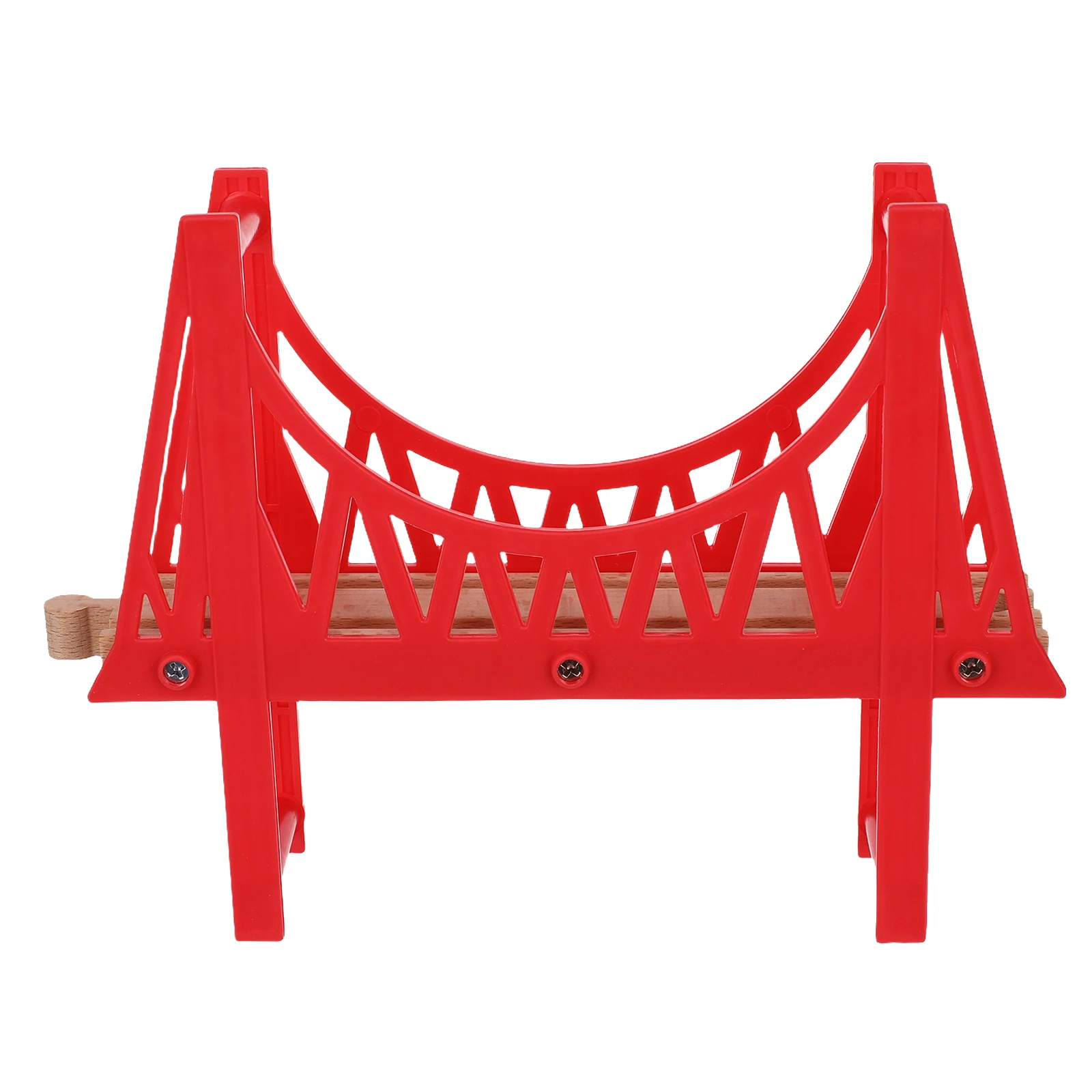 

Wooden Train Track Bridge Durable Material Easy Assembly Compatible Tracks Accessories Toys Park Wooden