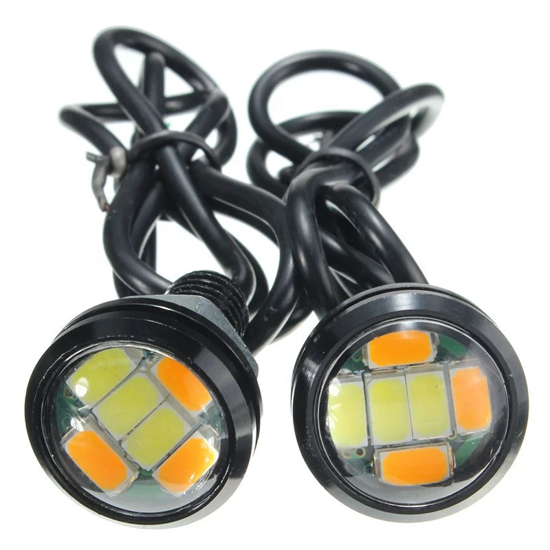 

50X DC 12V 23MM 5630 6 LED Eagle Eye Light Daytime Running Dual Color DRL Light Switchback Turn Signal Lamp Amber White