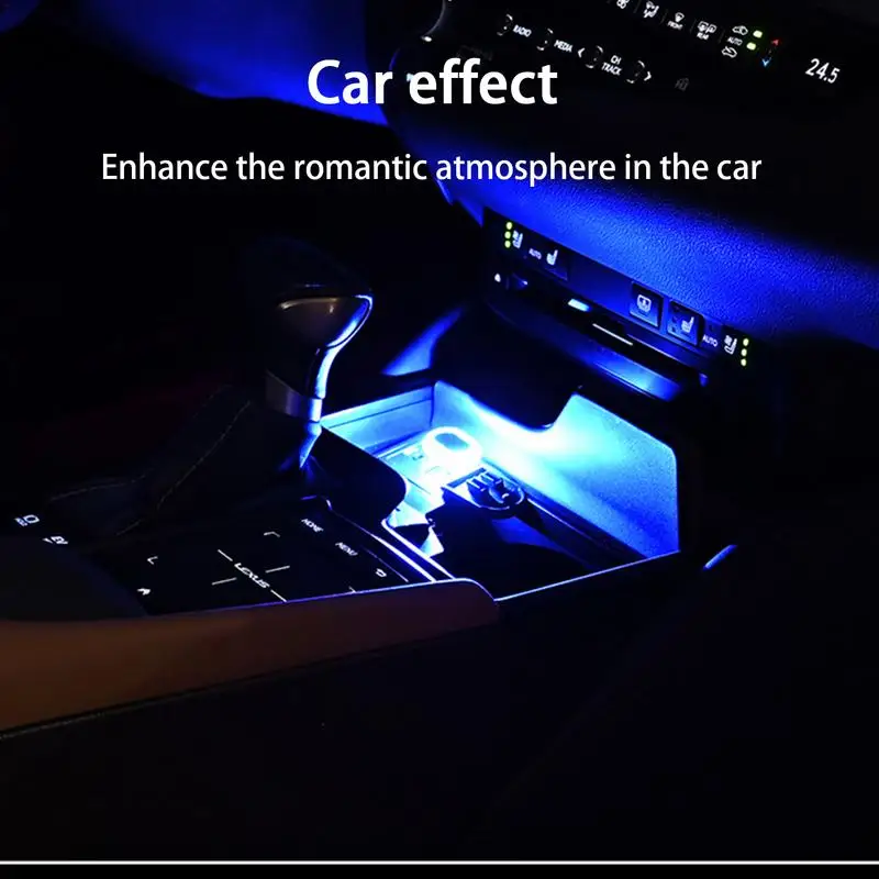 Car Ambient Lighting Car Decor Oval LED Interior Lights Car Night Light Wireless Car Ambient Lighting For House Roof Computer