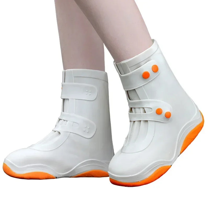 Kids Rain Shoes Cover Non-Slip Thick Bottom Wearable Soft Sole Convenience Fold Portable Waterproof Toddler Rainboots Fashion