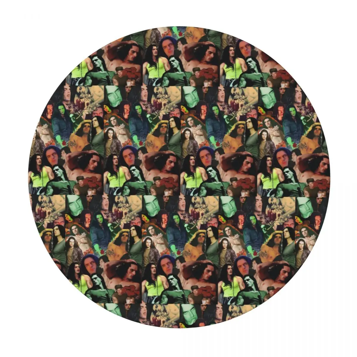 Type O Negative Peter Steele Dark Goth Waterproof Round Tablecloth Oilproof Table Cloth for Kitchen Events Dining Table Cover