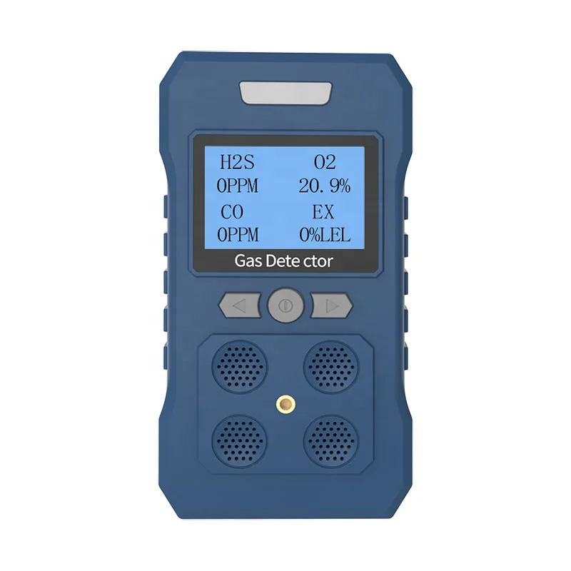 PLT840 Portable Multi Gas Detector 4 Gas Monitor (H2S Combustible Gas CO/O2) Micro Clip IP65 Protection Rechargeable