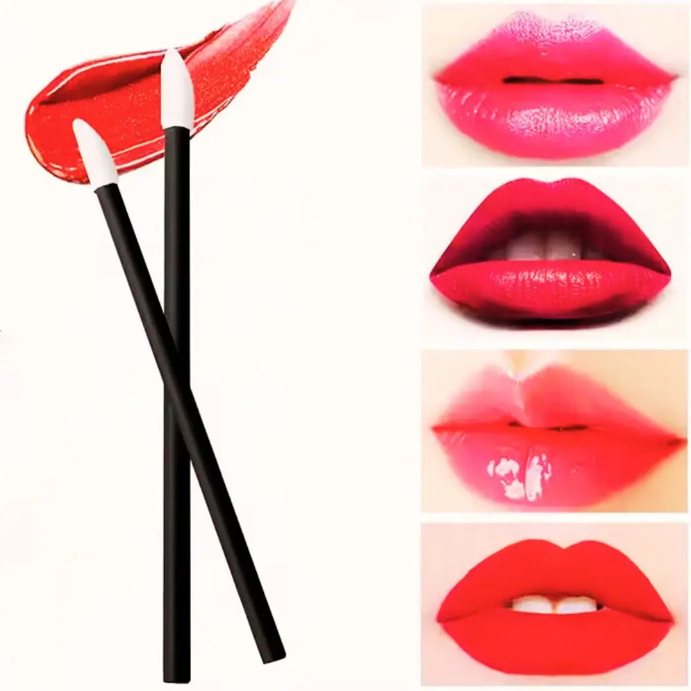 일회용 립 브러쉬 위생적인 립스틱 글로스 어플리케이터 완드 전문 메이크업 도구 화장품 브러쉬 뷰티 액세서리