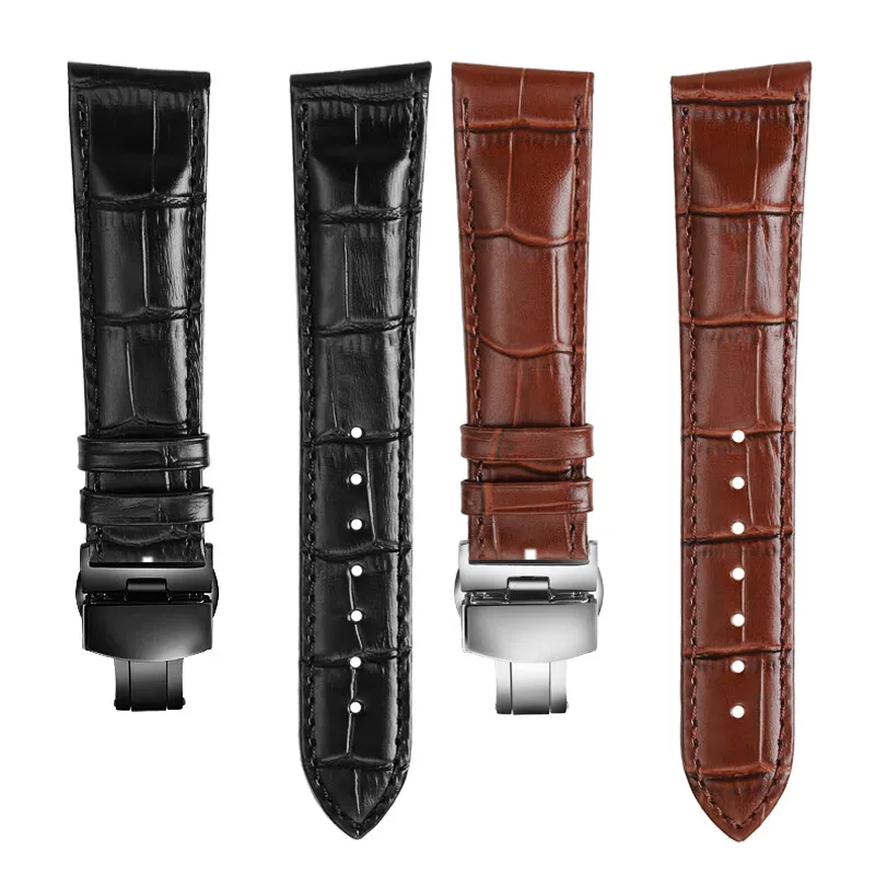 Head Layer Cowhide Watch Strap For Hamilton Ventura Series H24515551 H24515591 H24401731 Lea/ther Watchband 21mm Black Brown