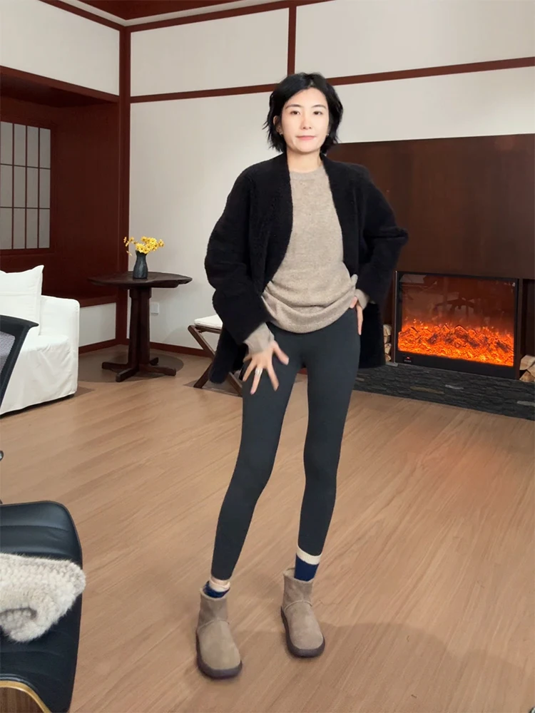 

Брюки для йоги Deep ey Yoga Pants arkskin, утягивающие, базовый слой, для повседневной носки, с завышенной талией, из смесового хлопка, прямого кроя