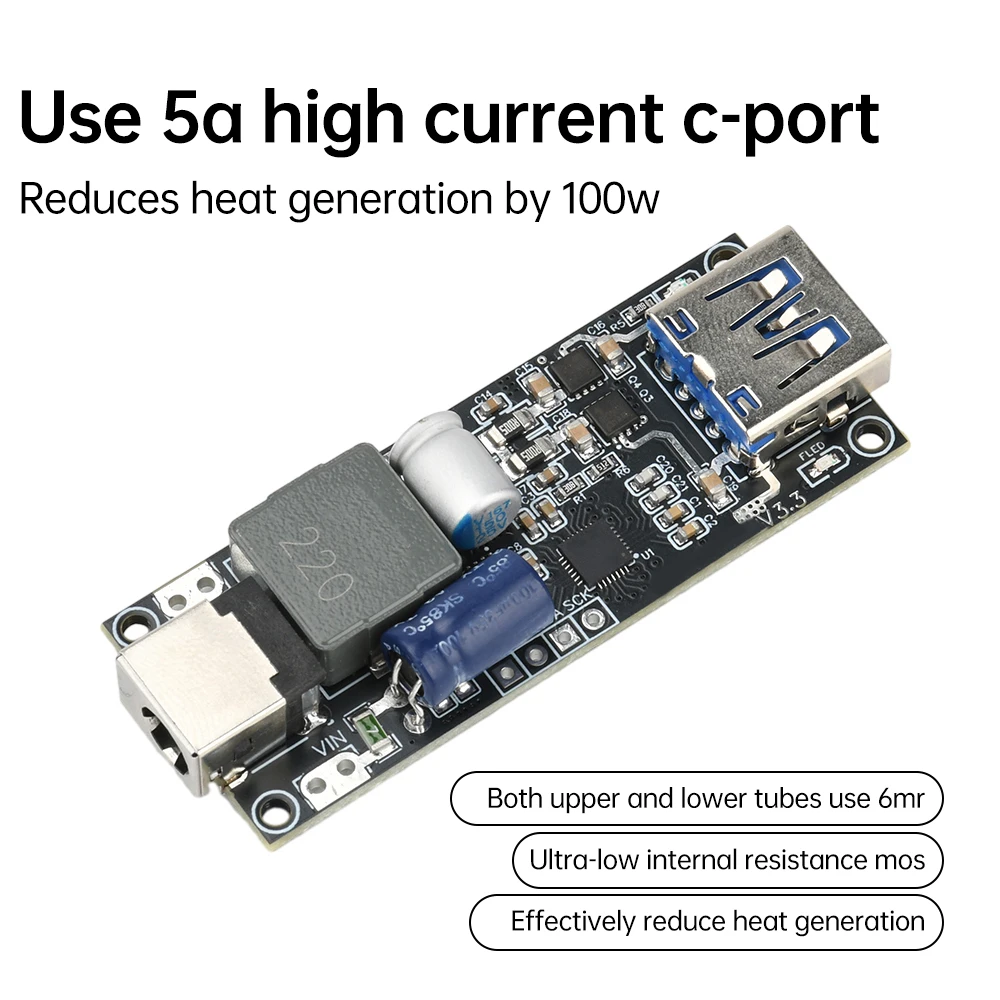 SW3518 DC 6-30V 100W Multi-Protocol Fast Charging Module - PD100W Multiple Outputs for Vehicle Desktop Charger