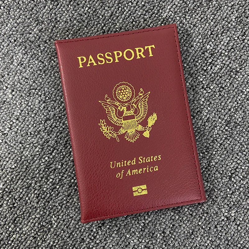 Capa para passaporte de couro pu, proteção para passaporte feminina de couro macio capa organizadora para documentos de viagem