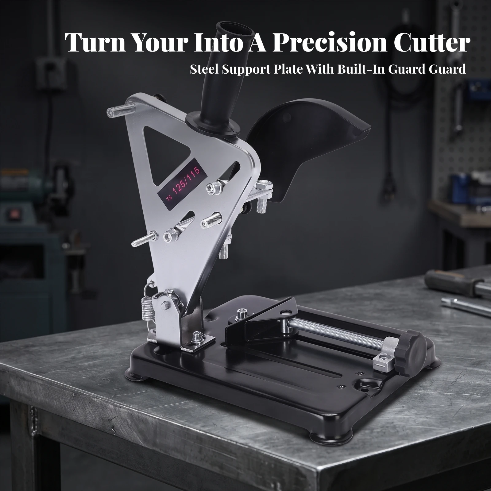 Angle Grinder Stand Sliding Angle Grinder Stand with Handle Adjustable Stable for DIYers, Metalworking, Workshop