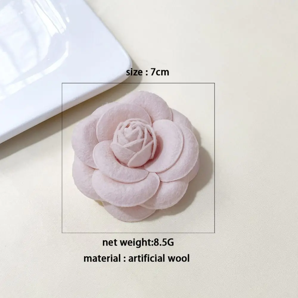 النسيج الاكسسوارات اليدوية زهرة الكاميليا بروش دعوى سترة معطف الملابس الملونة قبعة وشاح دبوس lothing الديكور