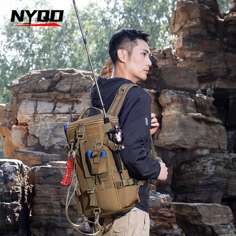 

Large capacity fishing bag backpack outdoor checked rucksack backpack fishing bag fishing tackle bag для рыбалки 낚시 백팩