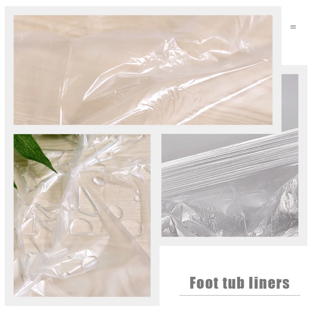 

Foot Bath Bag Basin Liner Disposable Tub Liners Bathtub Spa Pe Soaking Bags for