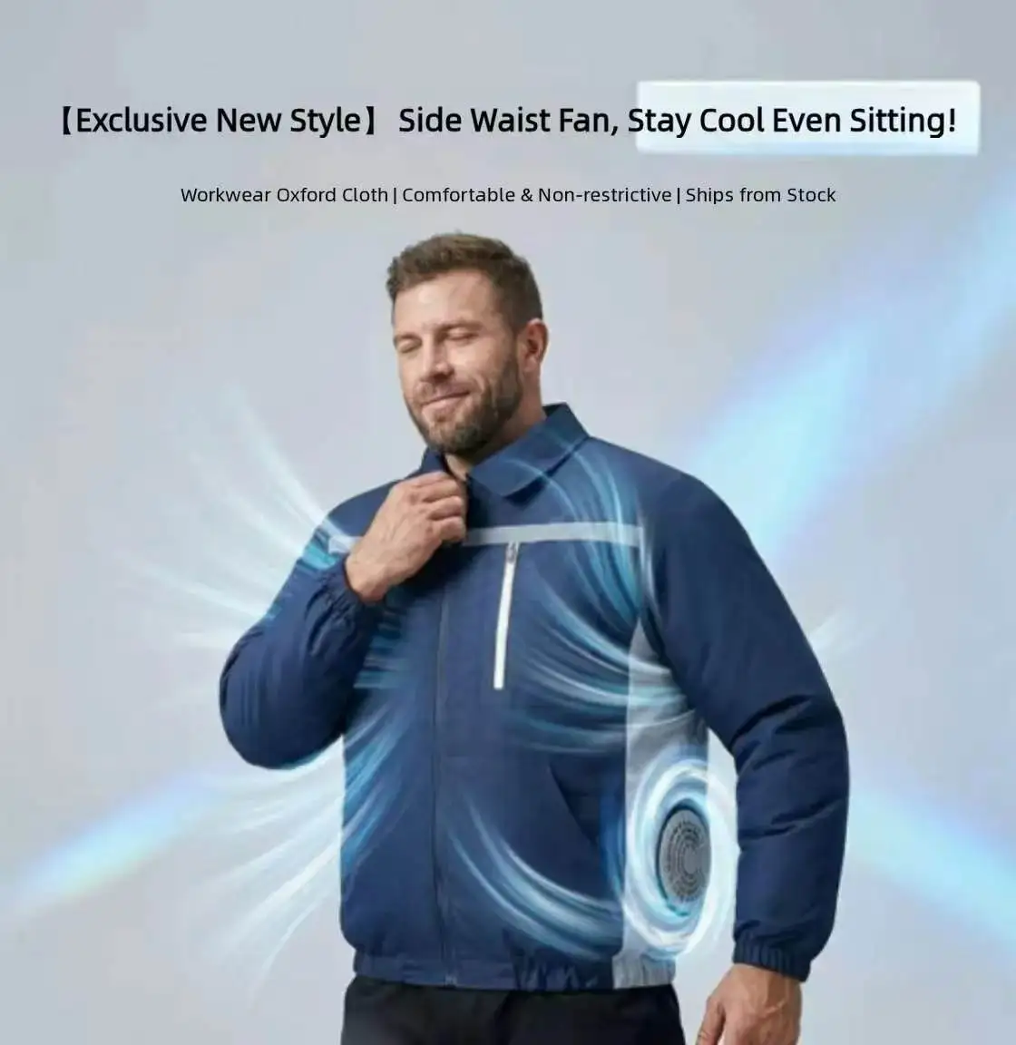 

Summer Fan Clothing for Men and Women, Construction Site Heatstroke Prevention and Cooling Air-Conditioned Garment, Abrasion-Res