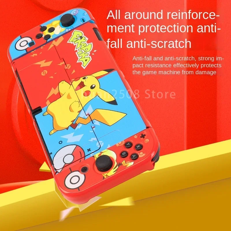 Pokemon Pikachu Cute Protective Case for Nintendo Switch OLED Cover Skin Shell Anti-Shock for Switch Console OLED NS Accessories