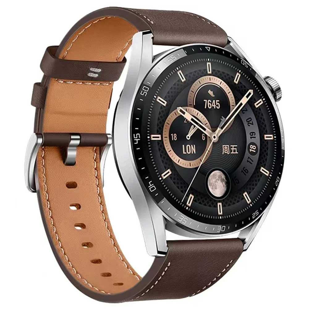 Leather 22mm Straps For HUAWEI WATCH GT 4 46mm WATCH 4 Pro GT 3 GT2 Pro Buds Silicone Band Watchbands Replacement Bracelet Wrist